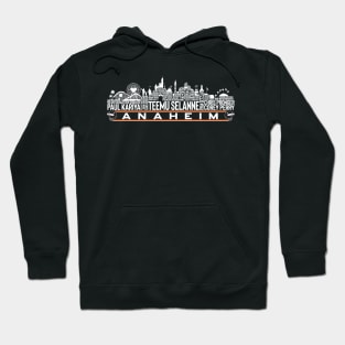 Anaheim Hockey Team All Time Legends, Anaheim City Skyline Hoodie